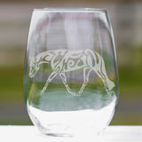 Stemless Wine Glass from Classy Equine