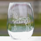 Stemless Wine Glass from Classy Equine