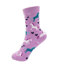 EquiStar Kids' Pony Hearts Crew Sock