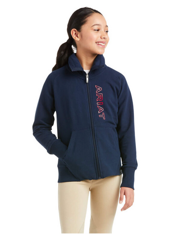 Ariat Kids Team Logo Full Zip Sweatshirt